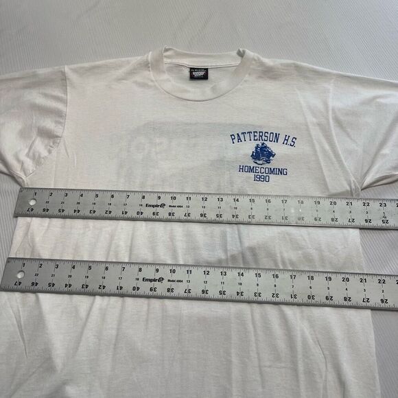 Patterson Football Dunbar High School VTG White Single Stitch T-Shirt Size XL - Picture 6 of 8